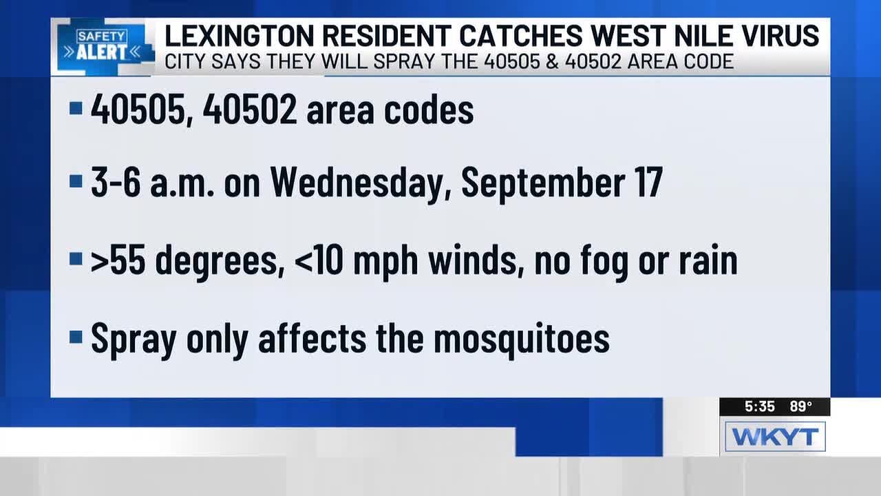 West Nile virus confirmed in Lexington resident