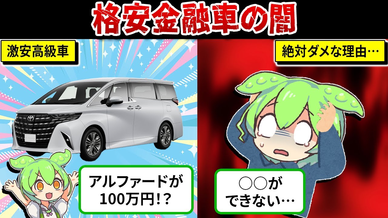 【裏事情を暴露】激安の金融車を購入したずんだもん【ずんだもん＆ゆっくり解説】