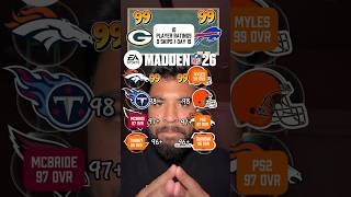 Get all 4 99 Overalls in Madden 26 🔥😎 #nfl #madden26