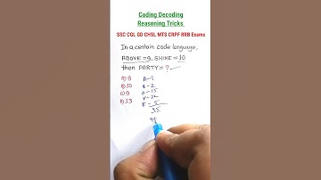 Coding Decoding | Coding Decoding Reasoning Tricks| Reasoning for SSC GD CHSL MTS WBPSC |