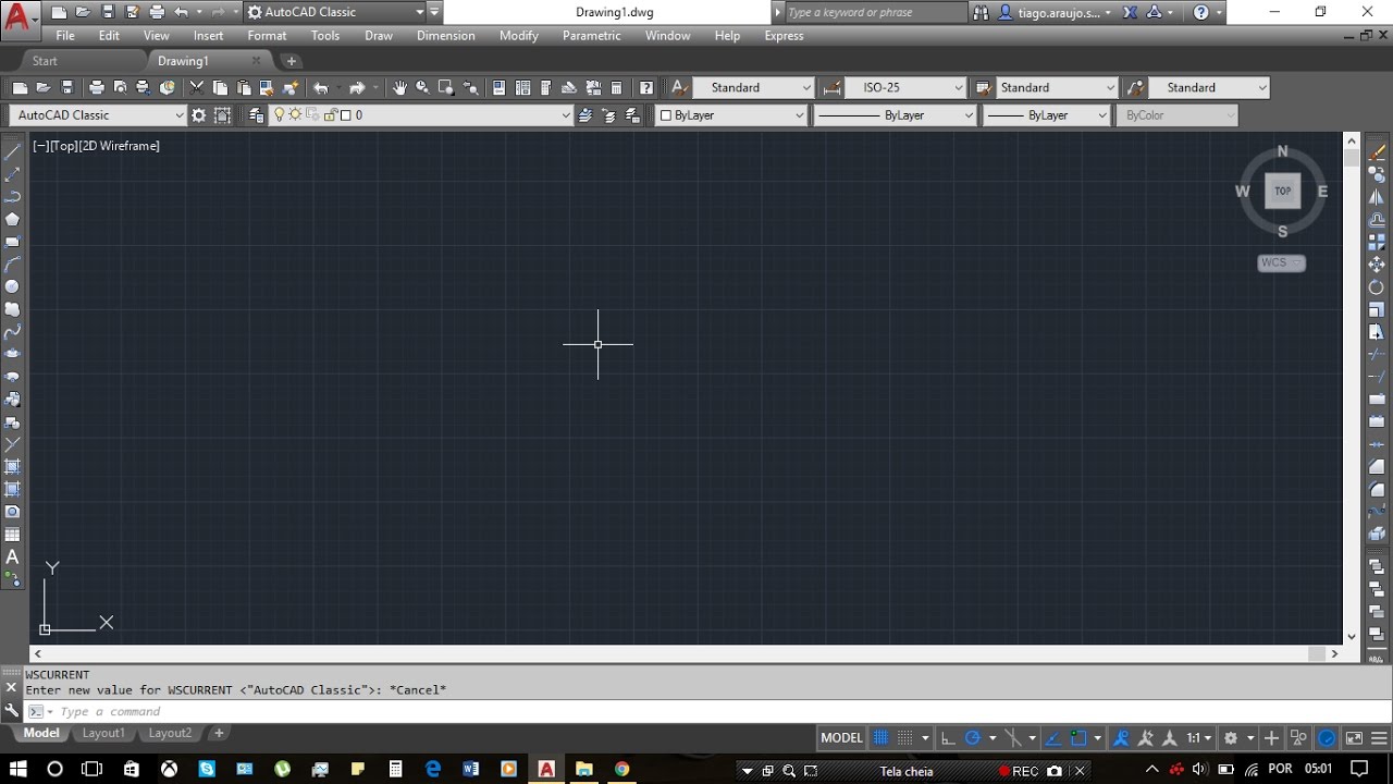 Autocad 17 Interface Classica Workspace Classic Tutorial Youtube