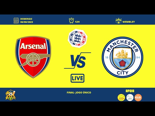 MANCHESTER CITY X ARSENAL AO VIVO - COPA DA INGLATERRA 2023 AO VIVO -  QUARTA FASE 