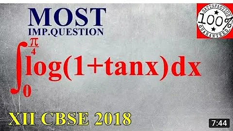 #Integrate log(1+tanx)dx from 0 to pi/4