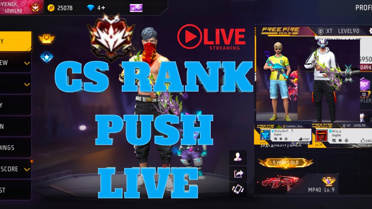 Free fire 🔥 Live // CS RANK PUSH 😺💪 - YouTube