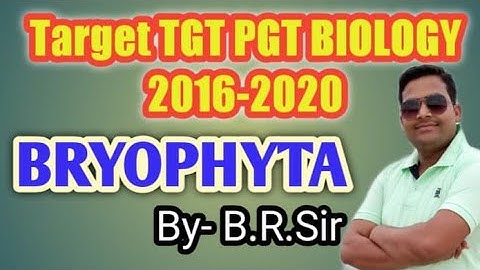 Bryophyta || General characters || classification of bryophyta || TGT pgt biology 2020 || b.r.sir