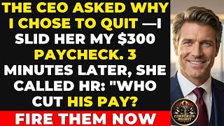 The CEO Asked Why I Chose to Quit—I Handed Her My Paycheck. Three Minutes Later, She Called HR
