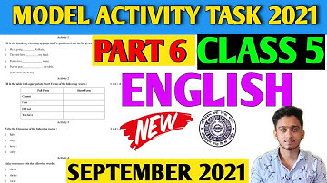Model Activity Task 2021 Class 5 English Part 6 | Class 5 English Model Activity Task Part 6 Answer