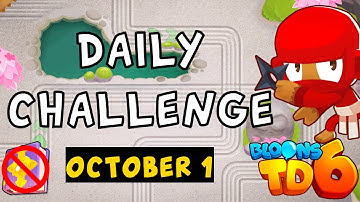 Bloons TD 6 Daily Challenge | The Ninja Monkey | No MK No Powers Used | October 1 2024