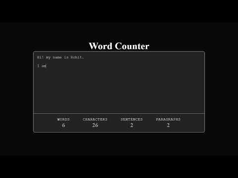 Word Counter using