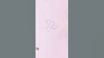 continuous one line bird drawing✏😍 #viral #shorts #art #trending