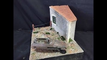 Belgian village WW2 diorama. 1/35 scale scratch build modelling.(step by step)