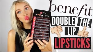 LAZY GIRL LIPSTICK Benefit Double The Lip (Swatch & Review) | Natalie Boucher