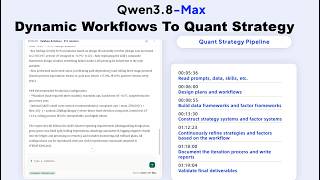 New AI Qwen3.8 Max Build Dynamic Workflows To Quant Strategies In 1 Session