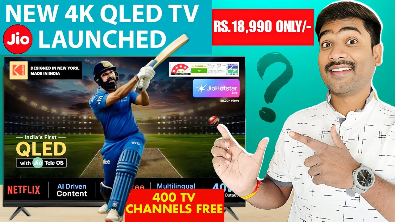 Kodak 43″ 4K QLED TV 2025 Model with JioTele OS launched and  400 live tv Channels Free!