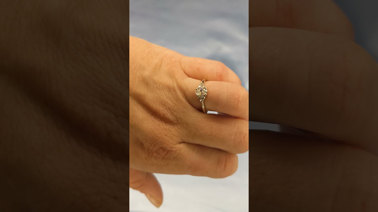 0.5ct, 1ct Moissanite Delicate Engagement Ring | 14k Solid Gold Oval cut Art Deco Promise Ring