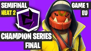 Fortnite Champion Series Final Highlights - Semifinal EU Heat 2 Game 1 [No Casters]