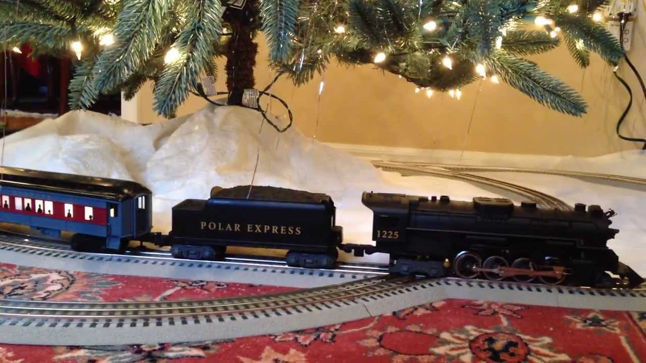 polar express train set for christmas tree
