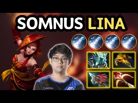 🔥 7.35d LINA Mid Physical Build By SOMNUS 🔥 Insane Damage By SOMNUS - Dota 2
