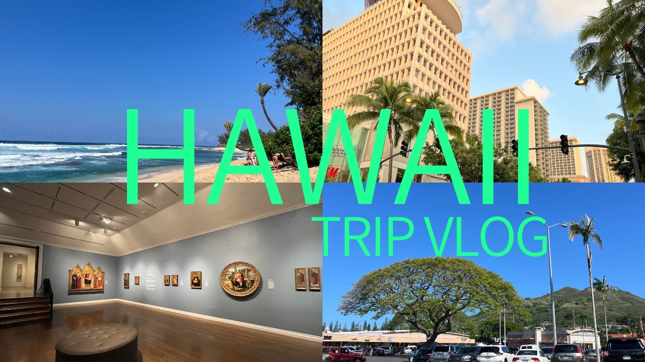 ハワイ旅行Vlog｜8泊10日｜母娘のんびり大人のノープラン2人旅🌺｜ホノルル美術館｜ワイキキでゆったり飲茶｜ABCマート新作サンリオキーホルダー｜無理のない到着日の過ごし方｜冬のハワイ｜DAY1-2