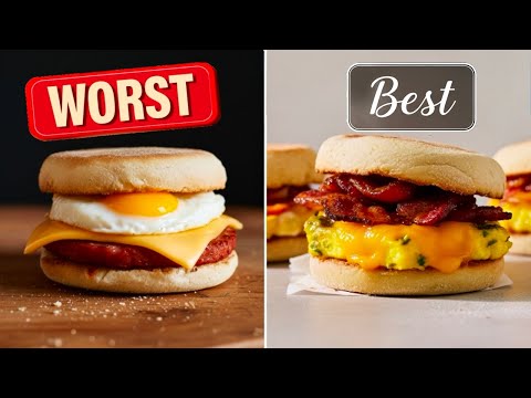 Fast Food Breakfast Sandwiches RANKED From Worst to Best