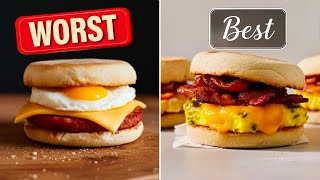 Fast Food Breakfast Sandwiches RANKED From Worst to Best