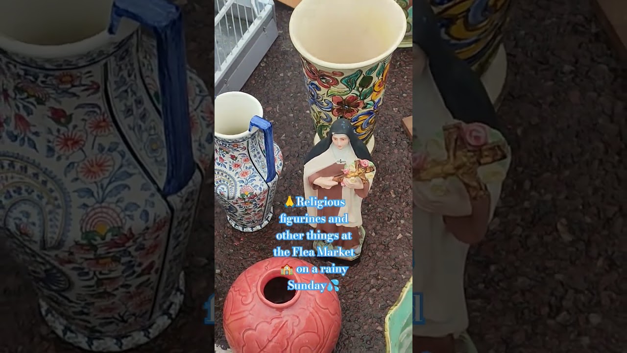 🙏 Rainy Day Reflections–Religious Figurines and Retro Finds at the Flea Market 🏫💧💦 #subscribe #retro 🙏 Rainy Day Reflections–Religious Figurines and Retro Finds at the Flea Market 🏫💧💦 #subscribe #retro