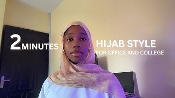 2 Minutes Hijab Tutorial for Office and College 