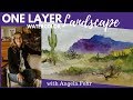 One Layer Watercolor: Paint a Desert Scene with Saguaro Cactus