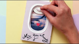 Make a Magic Airplane Window Card at Home | Paper Crafts