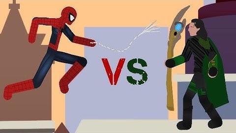 Spiderman VS Loki (Stick Nodes) | With sound effects | Stick Animation Zone