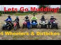 7 Kids Go Mudding on thier quads