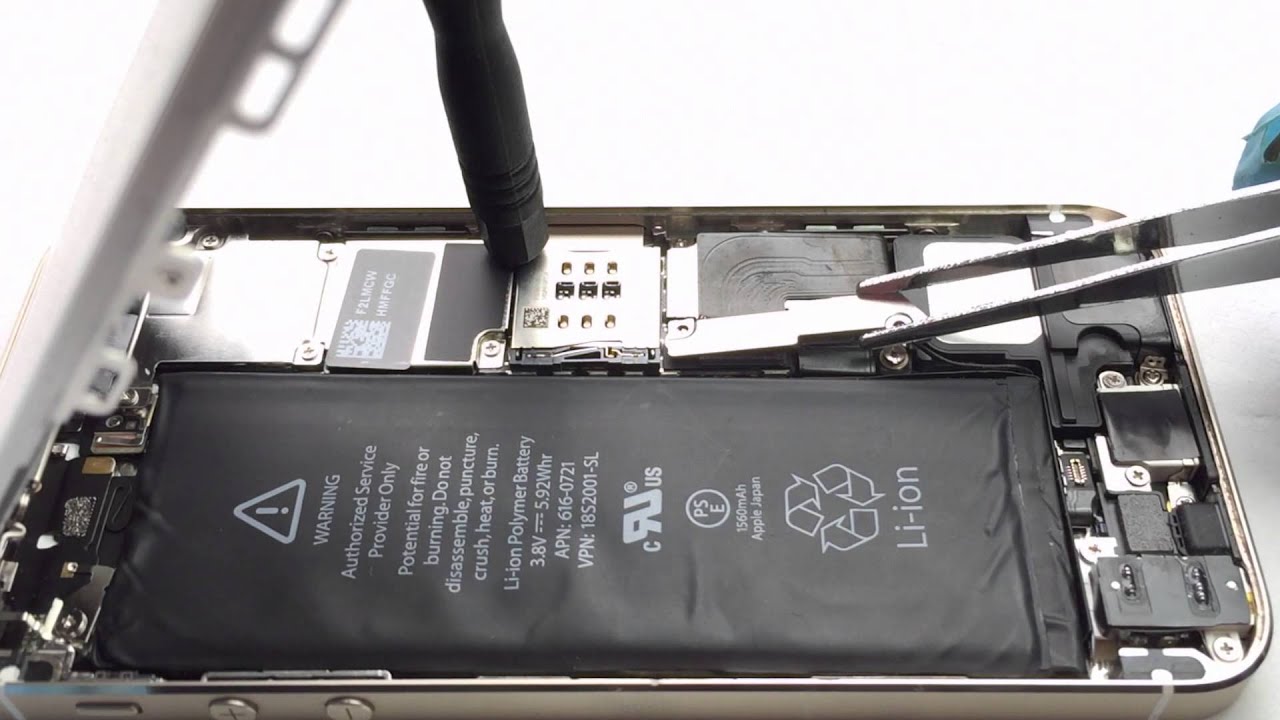 Como cambiar bateria iPhone 5S - YouTube