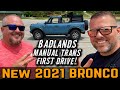 New 2021 Bronco Badlands Manual Transmission First Drive! We test the Manual Crawler Gear & Audio!