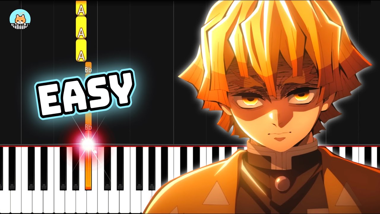 Demon Slayer Movie: Infinity Castle - "Zenitsu 7th Form: Flaming Thunder God" - EASY Piano Tutorial