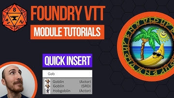 Foundry VTT - Quick Insert Module Tutorial (search bar)