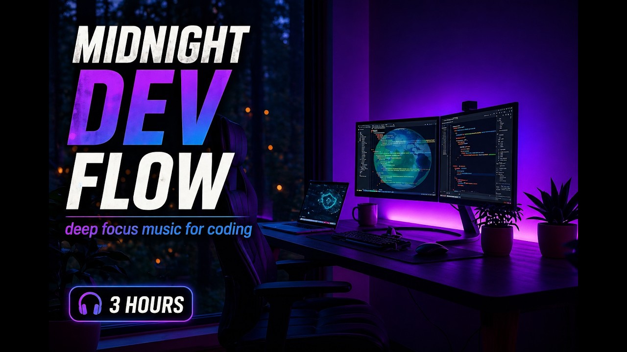 MIDNIGHT DEV FLOW • Midnight Programming Music • 3 Hours - YouTube