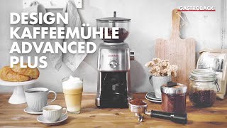Silber Kaffeemühle GASTROBACK Design Advanced Plus