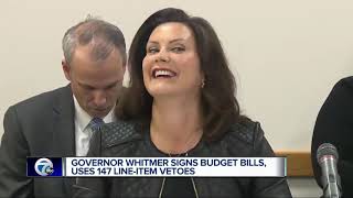 Governor Whitmer signs Michigan budget bills, uses line-item vetoes to slash nearly $1B in spending