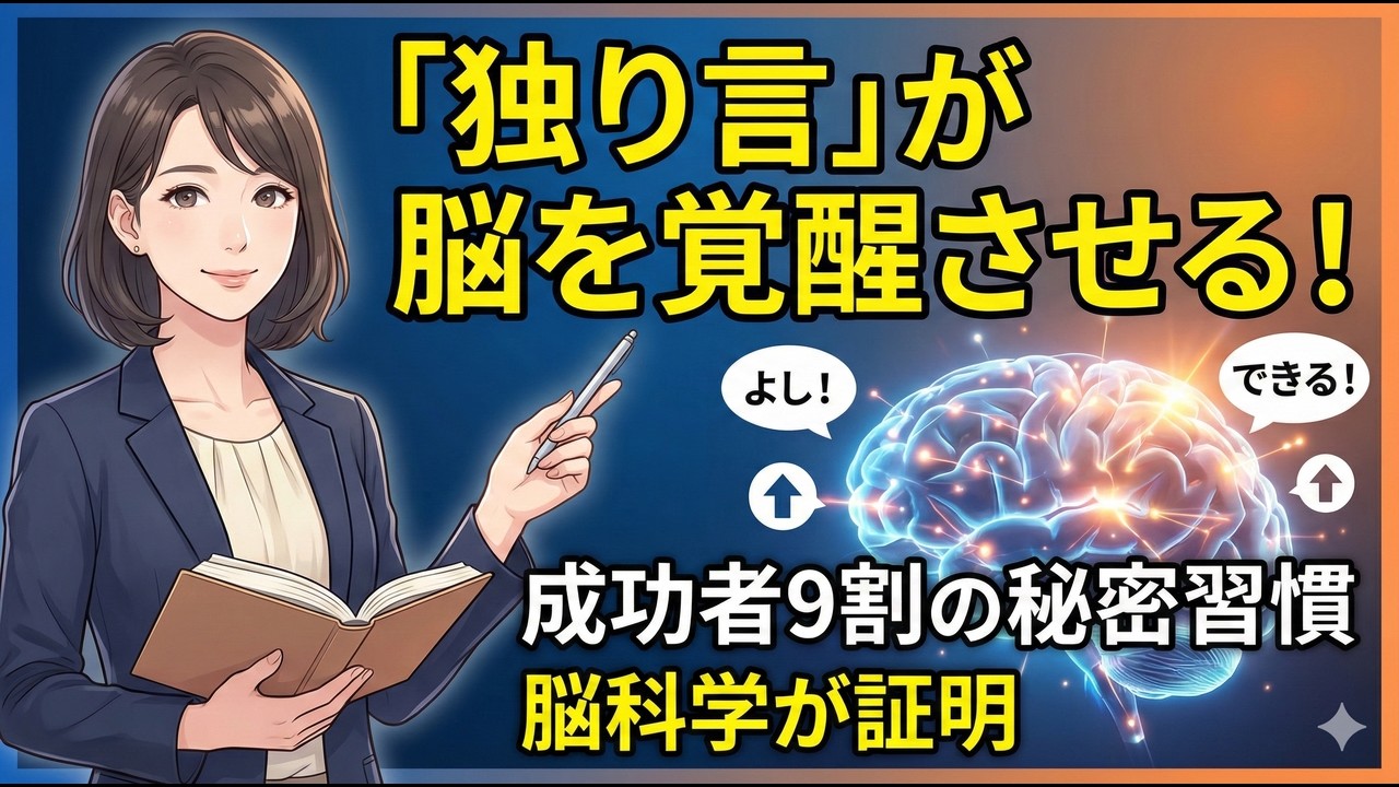 【脳科学が証明】「独り言」がヤバいほど人生を変える理由。怪しい習慣が最強の脳トレだった件【要約：なぜうまくいく人は「ひとり言」が多いのか？】
