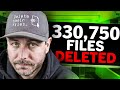 Deleting over 300k scammer files  panic