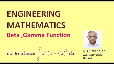 Beta , Gamma Function Example 8  I Engineering Mathematics