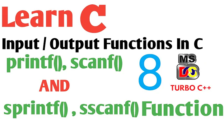 printf() , sprintf() | scanf(), sscanf() | Difference Between printf() AND sprintf().