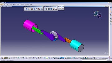Catia v5 Kinematics of a opposed twin cylinder engine