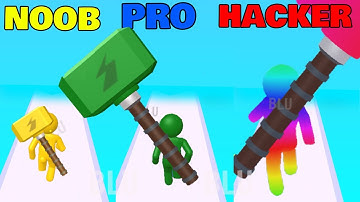 NOOB vs PRO vs HACKER in Giant Hammer
