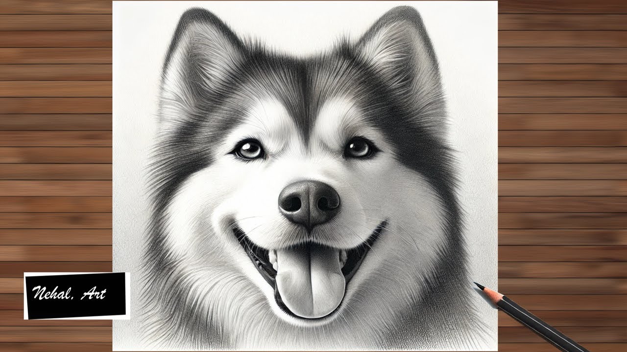 🖌️ How to Draw a Husky Dog 🐺 | Easy Step-by-Step Drawing Tutorial for ...