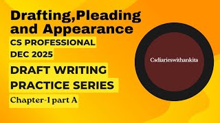 Draft Writing Practice Cs Professional Dec 2025 Ch-1 Part A Ankita Mishra
