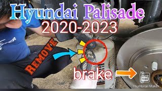 20202023 Hyundai Palisade How to replace Rear roter and brake pads Step by step rear brakes