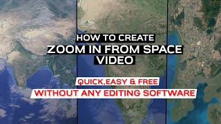 How to create zoom in video from space to a location  | Quick, Easy & Free screenshot 5