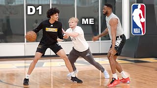 I Was The Only Non NBA\/D1 Player At Private 5v5 Basketball Run!