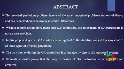 Simulation studies of inverted pendulum based on PID controllers | Final Year Projects 2016 - 2017